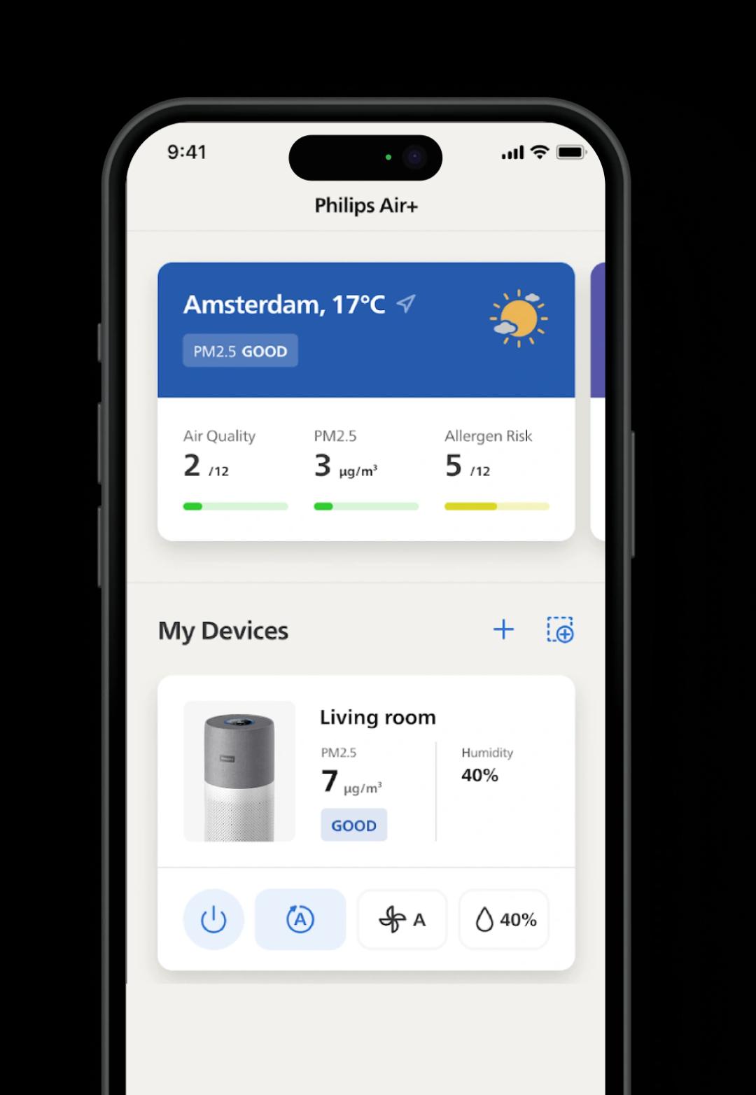 Philips Air+ App Screenshot